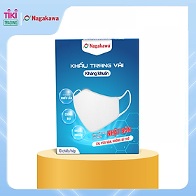 Bộ 10 Khẩu Trang Vải Kháng Khuẩn 2 Lớp NAGAKAWA