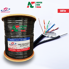 Mua Dây Mạng Ngoài Trời 8 Lõi Golden Japan Cat5e Có Sợi Thép Chịu Lực  Bọc Bạc  Phủ Dầu Chống Ẩm (Bán Lẻ Mét) - Hàng Chính Hãng