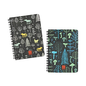 Sổ lò xo A6 200 trang bìa phát sáng Glitter 4160 (5 quyển) - Giao màu ngẫu nhiên