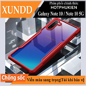 Ốp lưng chống sốc viền màu cho Samsung Galaxy Note 10 / Note 10 5G hiệu Xundd Fitted Armor Case trang bị túi khí bảo vệ góc, gờ bảo vệ camera - hàng nhập khẩu