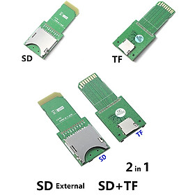 2 in 1 TF/SD to SD Card Extension Board SD TF Test Card Extension Board PCB