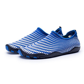 Men Quick-Dry Water Shoes Outdoor Barefoot Aqua Socks for Beach Swimming Surfing  - Black blue