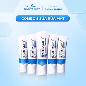 Combo 5 Sữa rửa mặt Gamma SANTAGIFT 80g Skincare