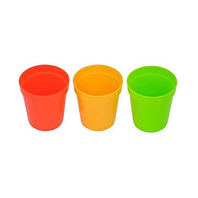 Set 3 cốc nhựa Inomata màu sắc có hộp cất gọn nội địa Nhật Bản