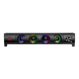Loa thanh SOUNDBAR Kiểu dáng gaming ROBOT RS300 Hiệu ứng LED RGB Công suất lớn 6W - Hàng Chính Hãng