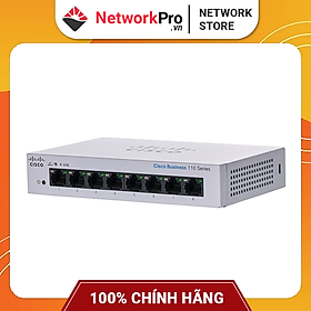 Hình ảnh Switch Cisco Business CBS110-8T-D-EU Hàng Chính Hãng | 08 Port GE