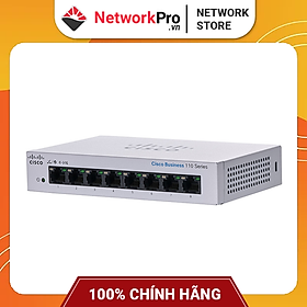 Switch cisco business cbs110-8t-d-eu hàng chính hãng | 08 port ge