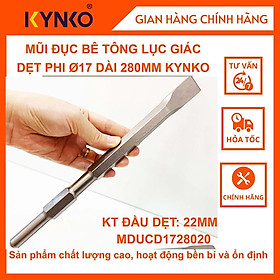 MŨI ĐỤC BÊ TÔNG LỤC GIÁC DẸT PHI Ø17 DÀI 280MMM KYNKO - MDUCD1728020