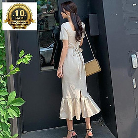 Đầm xòe thắt eo màu trơn THANH LỊCH SANG CHẢNH - MS354/Phù hợp đi tiệc, đi chơi, đi làm