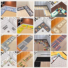 Mua Bộ 2 Thảm Trải Sàn Bếp 3D Cao Cấp Siêu Thấm Mặt Đế Chống Trơn Trượt COMBANI (1 thảm 40*60cm & 1 thảm 40*120cm)