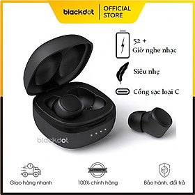 Tai nghe Bluetooth không dây Blackdot Pro bass êm, chất lượng âm thanh cao, nghe nhạc đến 52 tiếng , điều khiển một chạm, chống thấm nước IPX6