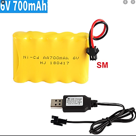 Mua Pin xe điều khiển Pin kèm sạc usb 6v 700mah đồ chơi điều khiển