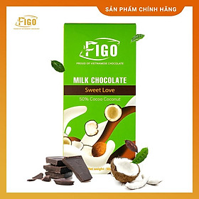 Kẹo Chocolate sữa nhân Dừa, Hạnh nhân, Hạt điều, hạt caca 50g 3 hộp Figo, đồ ăn vặt vị ngọt vừa gây nghiện