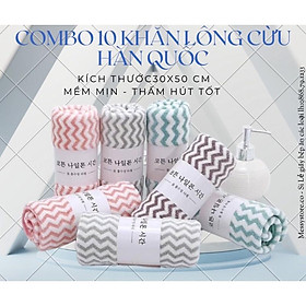 10 Cái Khăn mặt lông cừu 30x50 mềm mịn thấm hút tốt, lau tay