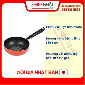  Chảo chống dính Pearl 28cm - Tặng khăn bếp nội địa Nhật Bản