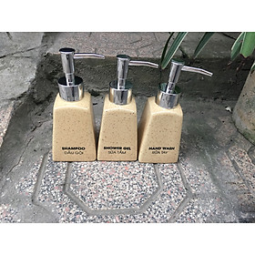 Mua Combo 3 bình xịt sữa tắm dầu gội rửa tay gốm Bát Tràng xuất dư
