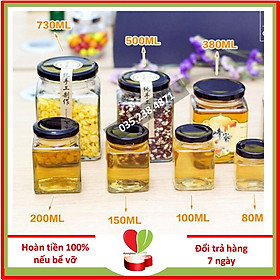 Mua Hũ Thủy Tinh Vuông Đựng Mật Ong  Gia Vị Đủ Cỡ