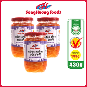 3 Hũ Mắm Tôm Chua Trộn Đu Đủ Sông Hương Foods Hũ 430g