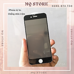 Kính cường lực cho iPhone 6 /6s chống nhìn trộm full màn hình cao cấp màu đen ( hàng chính hãng)