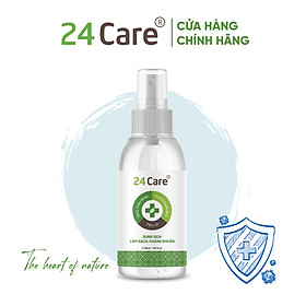 Xịt kháng khuẩn Sả Chanh 24Care - Dung tích 50ml/100ml/250ml - Diệt khuẩn 99,9%, làm sạch, đuổi muỗi, côn trùng