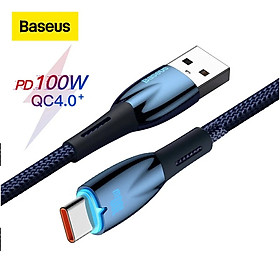 Mua Cáp Sạc Nhanh Công Suất Cao Baseus Glimmer Series USB to Type-C 100W - HÀNG NHẬP KHẨU