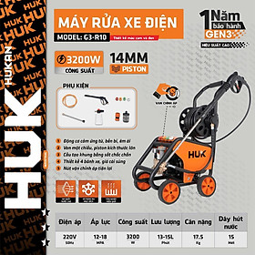 Mua MÁY XỊT RỬA XE CÓ CHỈNH ÁP 3200W G3-R10 HUKAN -HÀNG CHÍNH HÃNG