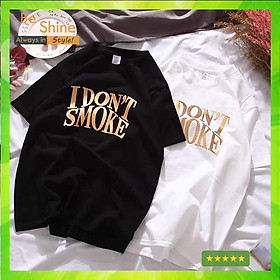 Áo Thun Unisex Form Rộng SMOKE DCV In Nhũ Vàng Độc Đáo - Áo Phông Tay Lỡ Cotton Cổ Tròn - Beshine Clothing