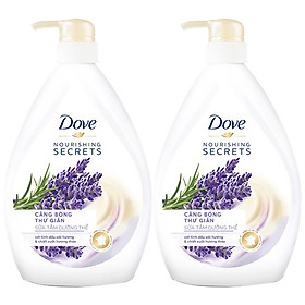 Combo 2 Sữa Tắm Dove Căng Bóng Thư Giãn 530g