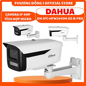 CAMERA IP NGOÀI TRỜI DAHUA DH-IPC-HFW2449M-AS-B-PRO 4MP - ĐÈN LED XA, TÍCH HỢP MICRO, CÂN BẰNG TRẮNG, HỖ TRỢ NGƯỢC SÁNG