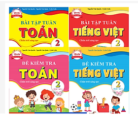 [Download Sách] Sách - Combo Bài Tập Tuần và Đề Kiểm Tra Toán - Tiếng Việt Lớp 2 - Chân Trời Sáng Tạo - Học Kì 1 (4 cuốn)