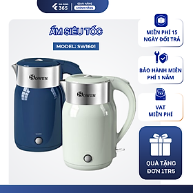 Mua Ấm Siêu Tốc Chính Hãng SOWUN SW1601 1.8L  Chất Liệu INOX Nguyên Khối  Công Suất 1800W Đun Sôi Nước Nhanh