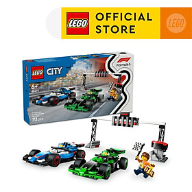 LEGO CITY 60474 Đồ Chơi Lắp Ráp Đường Đua F1- Xe Vcarb Và Sauber (313 chi tiết)