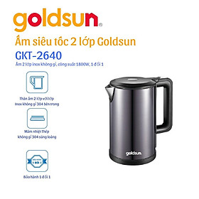 Mua Ấm siêu tốc 2 Lớp Goldsun GKT2640 1.7L - Hàng Chính Hãng