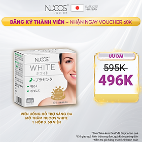 Viên uống trắng da giảm nám chống nắng Nucos White 60 viên