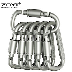 Mua Móc Khóa Đa Năng ZOYI Chữ D Màu Bạc Khoá Xoay Lock Hợp Kim Nhôm 8cm Dùng Để Treo Đồ Balo Du Lịch Đi Phượt Dã Ngoại