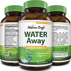 Natural Water Pills - Reduce Excess Water - Weight Loss Appetite Suppressant Benefits - Vitamin B6 Pyridoxine Hydrochloride - Dandelion Root + Pure Green Tea Diuretic for Women & Men