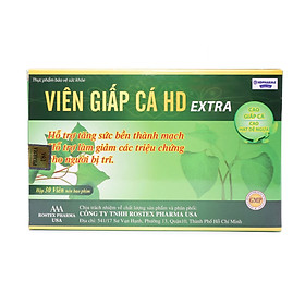 Hộp 30 Viên Giấp Cá HD Extra giảm táo bón, giảm trĩ, tăng sức bền thành mạch