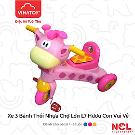 Xe 3 bánh Nhựa Chợ Lớn L7 hình Con Bò - Con Heo - Con Hổ - Ngựa Vằn - Con Hươu