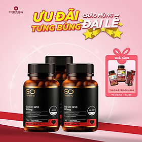Bộ Sản Phẩm 3 Hộp Viên Uống Bổ Tim New Zealand Go Co Q10 160mg 30 Viên | Giảm Lão Hóa Tim Mạch; Giúp Cơ Thể Khỏe Mạnh - Nhập Khẩu Chính Hãng