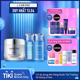 Bộ Mặt Nạ Ngủ Ngăn Ngừa Lão Hóa Laneige Time Freeze Firming Sleeping Mask (60ml) + Nước Cân Bằng (50ml) + Sữa Dưỡng Perfect Renew (50ml)