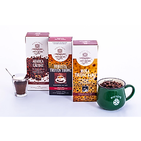 Combo 3 hộp cà phê pha phin Moka +Arabica + Robusta 250gr