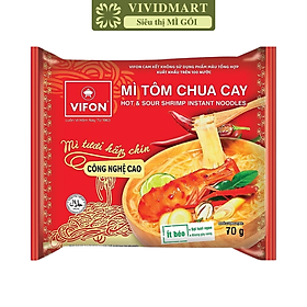 VIFON - Mì tươi Vifon hương vị Tôm Chua Cay (70g/gói) - Mì tươi vị Tôm Chua Cay, Mì Vifon tươi