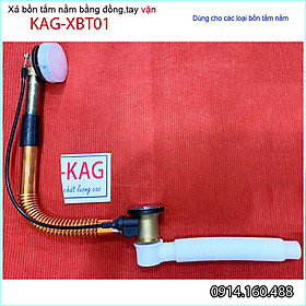 Mua Bộ xả bồn tắm bằng thau KAG-XBT01  Bộ xả bồn tắm nằm tay vặn đồng thau cao cấp siêu bền sử dụng tốt