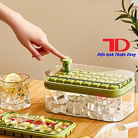 Mua Bộ Khuôn Làm Đá Bằng Nhựa Chống Dính và Hộp Khay Làm Đá Thông Minh 64 Viên  - TẶNG KÈM MUỖNG MÚC ĐÁ - GIAO MÀU NGẪU NHIÊN - Điện Lạnh Thuận Dung