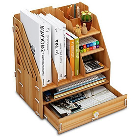 Mua Kệ Sách Gỗ Để Bàn 6 Tầng Ghép (Kệ Tài Liệu)
