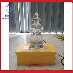 Mua Tháp xá lợi pha lê  có đế đèn led đổi 7 màu