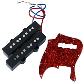 Open Style Humbucker Pickups + 3 Ply Pickguard For Jazz Bass Guitar Parts