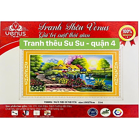 Tranh thêu kín Ngôi nhà hạnh phúc VS8004, kích thước 150 x75 cm