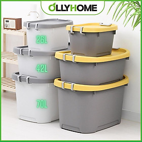 Mua Thùng Nhựa Đựng Đồ Thùng Đựng Đồ Curve Oliving Dung Tích 26L-42L-70L Có Nắp 2 Màu Phong Cách Hàn Quốc ST30