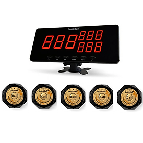 Mua Bộ chuông gọi phục vụ không dây Quickbell S101 + 5 nút chuông C600 cho nhà hàng  quán cà phê...